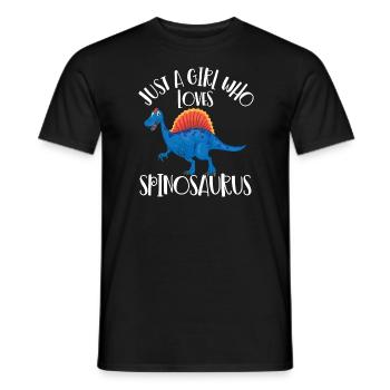 Nur ein M�dchen, das Spinosaurus Dinosaurier M�dch - Männer T-Shirt - Schwarz - Vorne - AI Model Male 178 light (178cm)
