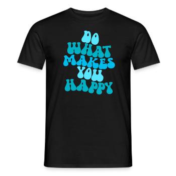 Tu, was dich gl�cklich macht - Männer T-Shirt - Schwarz - Vorne - AI Model Male 178 light (178cm)