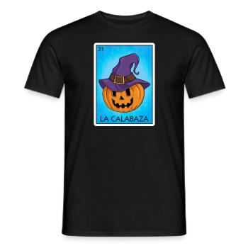 La Calabaza K�rbiskarte Mexikanische Lotteriekarte - Männer T-Shirt - Schwarz - Vorne - AI Model Male 178 light (178cm)