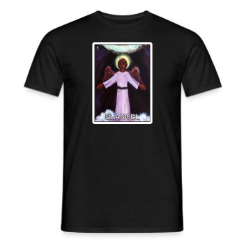 El Angel Die Engelskarte Mexikanische Lotteriekart - Männer T-Shirt - Schwarz - Vorne - AI Model Male 178 light (178cm)