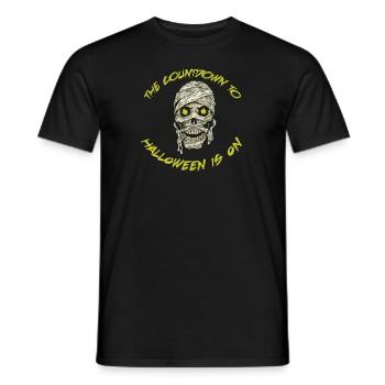 Der Countdown zu Halloween ist in der Halloween -S - Männer T-Shirt - Schwarz - Vorne - AI Model Male 178 light (178cm)