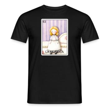 La Muneca Die Puppenkarte Mexikanische Lotterie Mu - Männer T-Shirt - Schwarz - Vorne - AI Model Male 178 light (178cm)