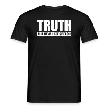 Wahrheit die neue Hassrede politische Korrektheit - Männer T-Shirt - Schwarz - Vorne - AI Model Male 178 light (178cm)