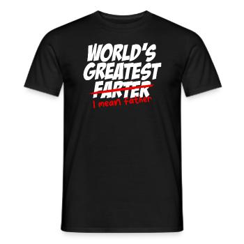 Der gr��te Farter der Welt, ich meine Vater lustig - Männer T-Shirt - Schwarz - Vorne - AI Model Male 178 light (178cm)