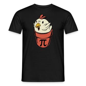 Chicken Pot pi lustiger pi Tag punm Mathe pi Tag - Männer T-Shirt - Schwarz - Vorne - AI Model Male 178 light (178cm)