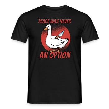 Frieden war nie eine Option - Männer T-Shirt - Schwarz - Vorne - AI Model Male 178 light (178cm)