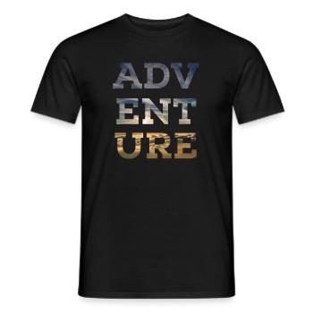 Adventure Nature Design Wilderness Freedom Adventure - Men's T-Shirt - black - Front - AI Model Male 178 light (178cm)