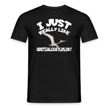 Ich mag Quetzalcoatlus ok Dinosaurier wirklich seh - Männer T-Shirt - Schwarz - Vorne - AI Model Male 178 light (178cm)