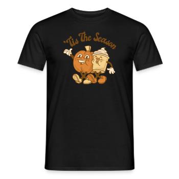 It is the season K rbis and K rbisgew rz autumn - Men's T-Shirt - black - Front - AI Model Male 178 light (178cm)
