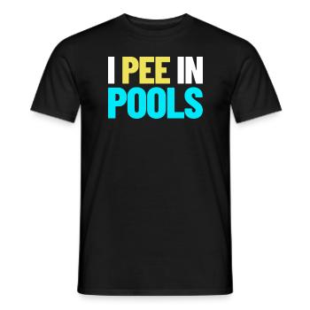 Ich pinkle in Pools lustiger Urlaubshumor schwimme - Männer T-Shirt - Schwarz - Vorne - AI Model Male 178 light (178cm)