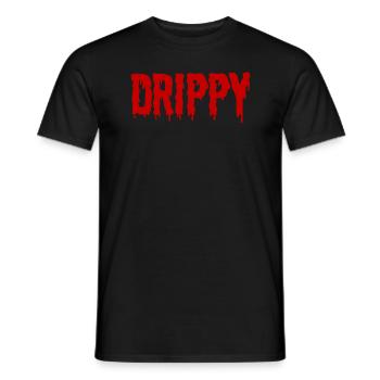 Dripy Red Tropf Dripin Briefe Streetwear Dripy Dri - Männer T-Shirt - Schwarz - Vorne - AI Model Male 178 light (178cm)