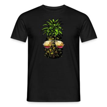 Ananas Hawaiian Pine Apple Hawaii Beach - T-shirt homme - noir - Devant - AI Model Male 178 light (178cm)