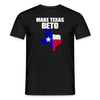 Faire Texas Beto 2022 Texas Flag Beto pour Gou - T-shirt homme - noir - Devant - AI Model Male 178 light (178cm)