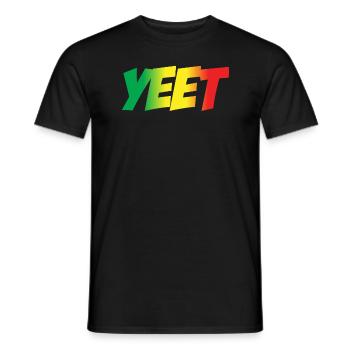 Yeet meme yeeted Juneteenth Slang Boys M dchen Y - Men's T-Shirt - black - Front - AI Model Male 178 light (178cm)
