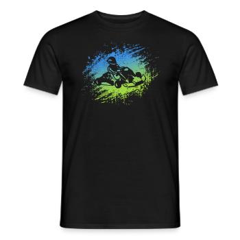 Go Kart Go-Kart Motorsport Kart Driver - Men's T-Shirt - black - Front - AI Model Male 178 light (178cm)