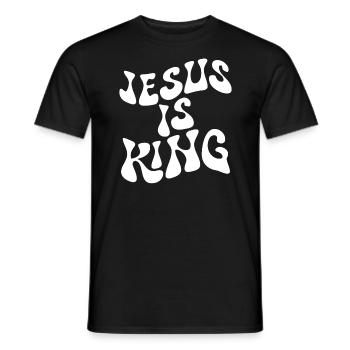 Jesus ist K�nig Christian Glaube inspirierende Jes - Männer T-Shirt - Schwarz - Vorne - AI Model Male 178 light (178cm)
