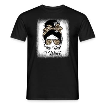Zum Teufel werde ich nicht unordentliche Br�tchenH - Männer T-Shirt - Schwarz - Vorne - AI Model Male 178 light (178cm)