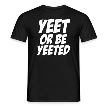 Yet oder yeted Urban Slang Jungen M�dchen Teenager - Männer T-Shirt - Schwarz - Vorne - AI Model Male 178 light (178cm)