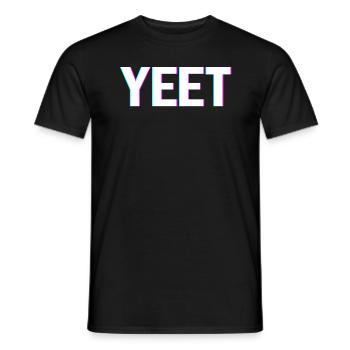 Yeet meme vaporwave yeted Slang Jungen M�dchen Tee - Männer T-Shirt - Schwarz - Vorne - AI Model Male 178 light (178cm)
