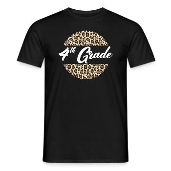 4. Klasse Geparden Print School Lehrer �ler - Männer T-Shirt - Schwarz - Vorne - AI Model Male 178 light (178cm)