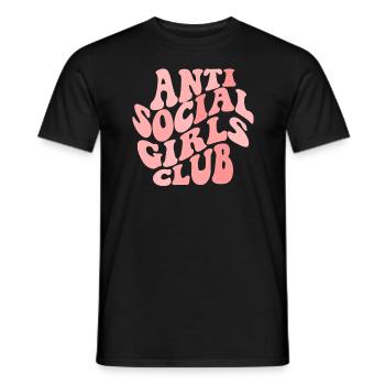 Anti Social Girls Club Frauen antisoziale M�dchen - Männer T-Shirt - Schwarz - Vorne - AI Model Male 178 light (178cm)