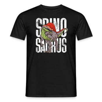 Spinosaurus Dinosaurier Kinder Dinosaurier Illustr - Männer T-Shirt - Schwarz - Vorne - AI Model Male 178 light (178cm)