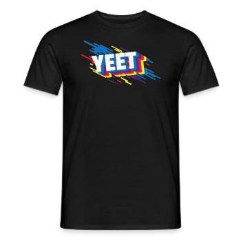 Yeet meme art yeeted Slang Jungen M�dchen Teenager - Männer T-Shirt - Schwarz - Vorne - AI Model Male 178 light (178cm)