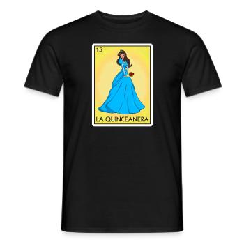 La Quinceanera Card Mexikanische Lotterie Quincean - Männer T-Shirt - Schwarz - Vorne - AI Model Male 178 light (178cm)
