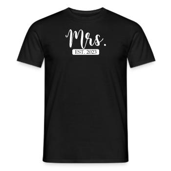 Frau Est. 2023 passendes Paar frisch verheiratet v - Männer T-Shirt - Schwarz - Vorne - AI Model Male 178 light (178cm)