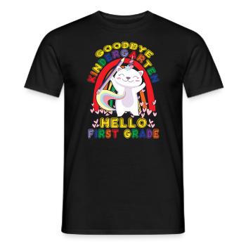 Auf Wiedersehen Kindergarten Hallo M�dchen in der - Männer T-Shirt - Schwarz - Vorne - AI Model Male 178 light (178cm)