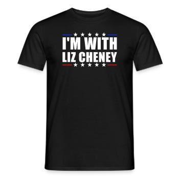 Ich bin mit Liz Cheney -Pr�sidentschaftswahlen Che - Männer T-Shirt - Schwarz - Vorne - AI Model Male 178 light (178cm)