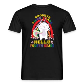 Auf Wiedersehen 3. Klasse Hallo vierte Klasse � - Männer T-Shirt - Schwarz - Vorne - AI Model Male 178 light (178cm)