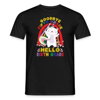 Auf Wiedersehen 5. Klasse Hallo Sechste Klasse - Männer T-Shirt - Schwarz - Vorne - AI Model Male 178 light (178cm)