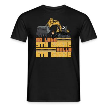 So lange 5. Klasse Hallo 6. Klasse Studentenjungen - Männer T-Shirt - Schwarz - Vorne - AI Model Male 178 light (178cm)