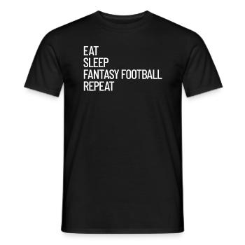Ich schlafe, �berpr�fe meine Aufstellung wiederhol - Männer T-Shirt - Schwarz - Vorne - AI Model Male 178 light (178cm)