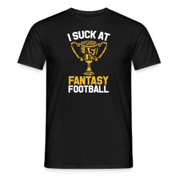 Letzte Troph�e Ich lutsche am Fantasy Football - Männer T-Shirt - Schwarz - Vorne - AI Model Male 178 light (178cm)