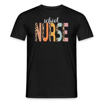 Krankenschwester School Krankenschwester Cheetah P - Männer T-Shirt - Schwarz - Vorne - AI Model Male 178 light (178cm)