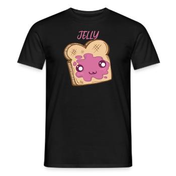 Passendes PB- und J -Kost�m Halloween -Gelee -Kost - Männer T-Shirt - Schwarz - Vorne - AI Model Male 178 light (178cm)