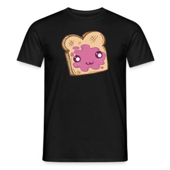 Passendes PB- und J -Kost�m Halloween -Gelee -Kost - Männer T-Shirt - Schwarz - Vorne - AI Model Male 178 light (178cm)