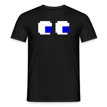 Ghost Eyes Kost�m Retro Halloween Videospiel - Männer T-Shirt - Schwarz - Vorne - AI Model Male 178 light (178cm)