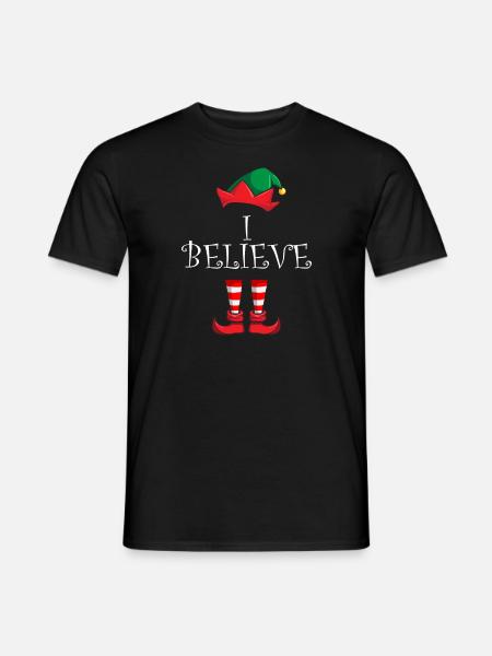 Ich glaube - Männer T-Shirt - Schwarz
