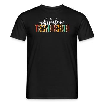 Ophthalmic -Techniker Cheetah Druck ophthalmischop - Männer T-Shirt - Schwarz - Vorne - AI Model Male 178 light (178cm)