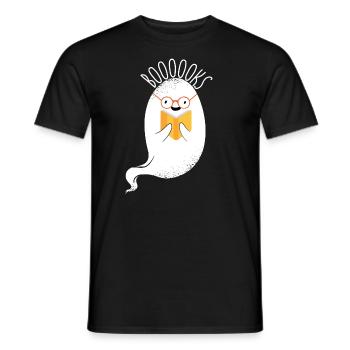 Ghost Halloween Bookworm Ghost Reading BoooooksLes - Männer T-Shirt - Schwarz - Vorne - AI Model Male 178 light (178cm)