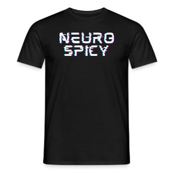Neuro Spicy Vaporwave Spectrum Autism Awareness - Männer T-Shirt - Schwarz - Vorne - AI Model Male 178 light (178cm)
