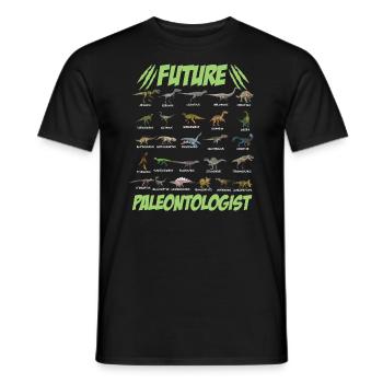 Zuk�nftige Pal�ontologe Jungen M�dchen Dinosaurier - Männer T-Shirt - Schwarz - Vorne - AI Model Male 178 light (178cm)