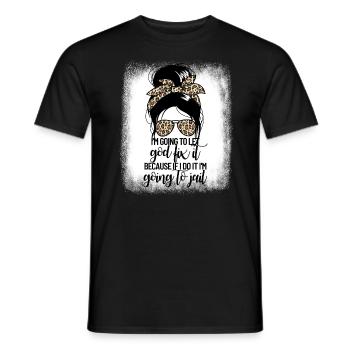 Ich werde Gott das unordentliche Br�tchen von Frau - Männer T-Shirt - Schwarz - Vorne - AI Model Male 178 light (178cm)
