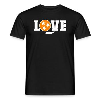 Liebe Tennessee Liebhaber Freiwilliger Staat Tenne - Männer T-Shirt - Schwarz - Vorne - AI Model Male 178 light (178cm)