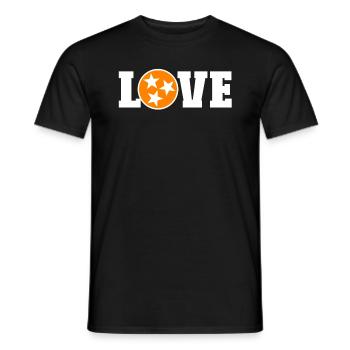 Liebe Tennessee Liebhaber Freiwilliger Staat Tenne - Männer T-Shirt - Schwarz - Vorne - AI Model Male 178 light (178cm)
