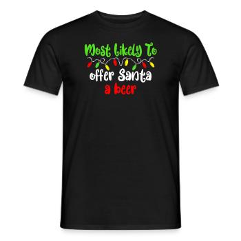Am wahrscheinlichsten zu Weihnachten bieten die We - Männer T-Shirt - Schwarz - Vorne - AI Model Male 178 light (178cm)