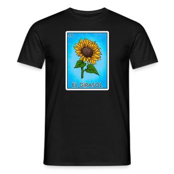 El Girasol Sonnenblumenkarte Mexikanische Lotterie - Männer T-Shirt - Schwarz - Vorne - AI Model Male 178 light (178cm)